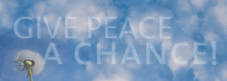 Ein Banner zu Give peace a chance