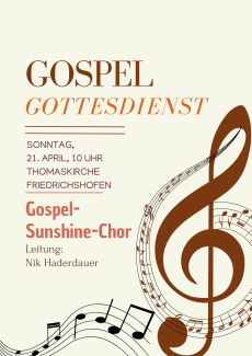 Plakat zum Gospelgottesdienst
