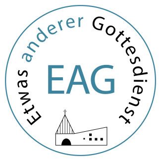 Das Logo des etwas anderen Gottesdiensts. Unten ist eine Zeichnung der Thomaskirche zu sehen.